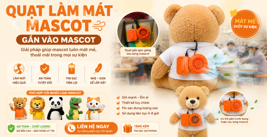 Bí Quyết Thiết Kế Mascot Dễ Mặc, Thoáng Khí Và Tăng Nhận Diện Thương Hiệu