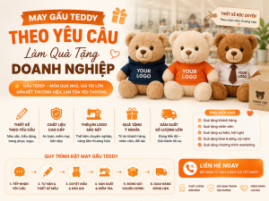 May Gấu Teddy Theo Yêu Cầu Làm Quà Tặng Doanh Nghiệp